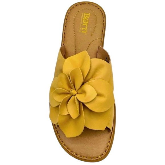BORN Sandals Azalea Soft Genuine Suede Leather Artistic Flower Excellent Size 7 - Picture 3 of 9